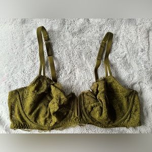 Auden Olive Lace Balconette Bra 38C